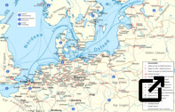 Karte der Hanse um 1400